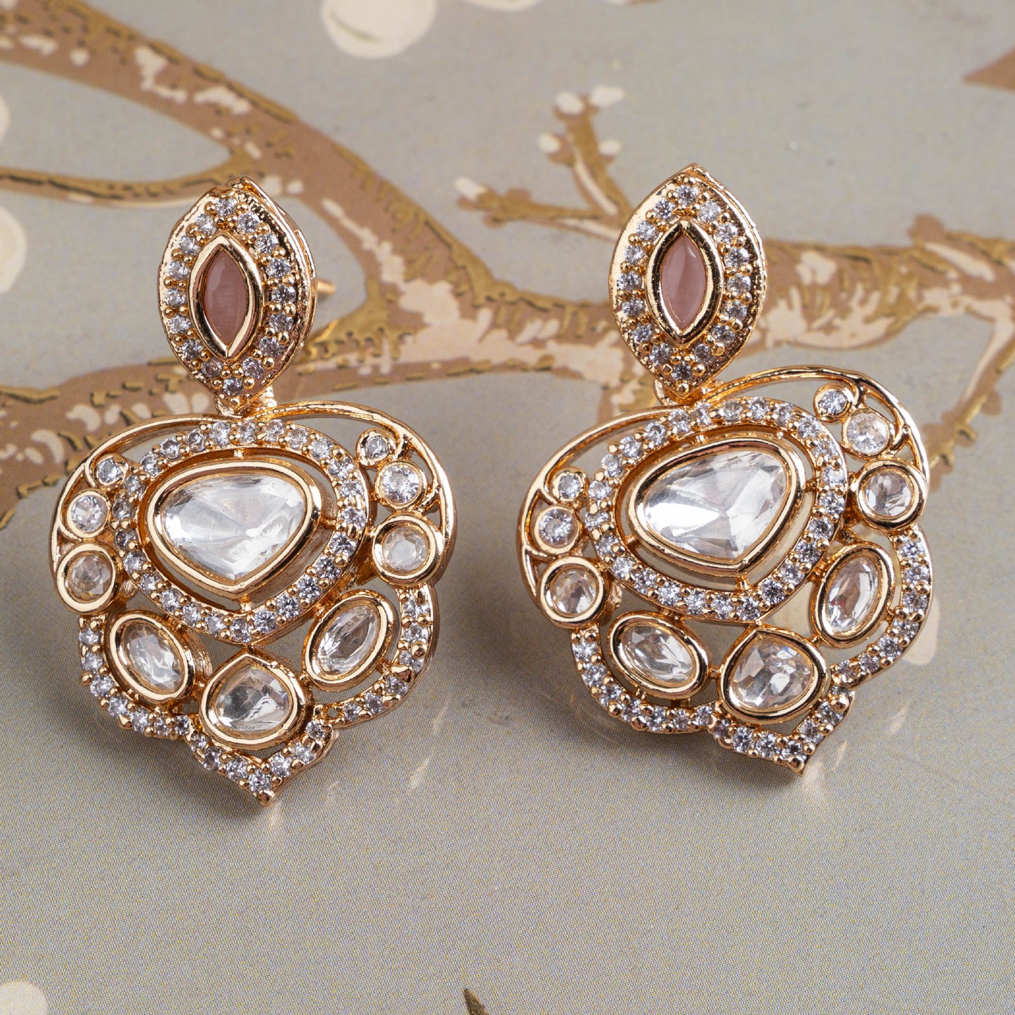 Pure Glint Kundan Earrings