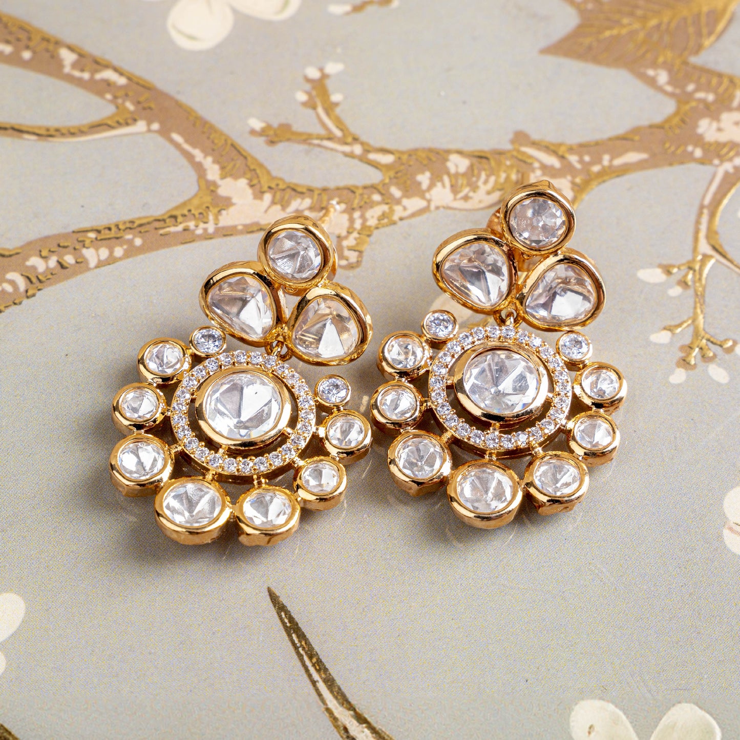 Pristine Sparkle Kundan Earrings