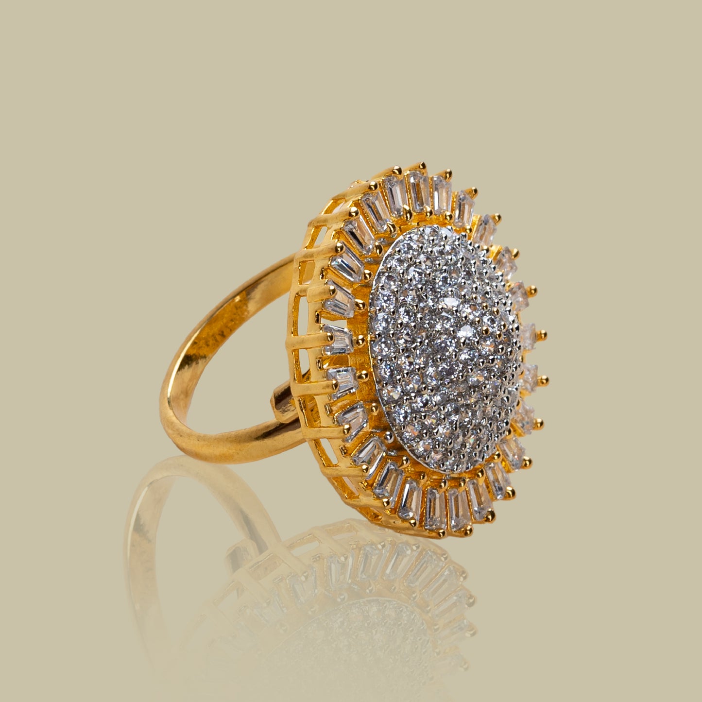 Lustrous Sphere American Diamond Ring