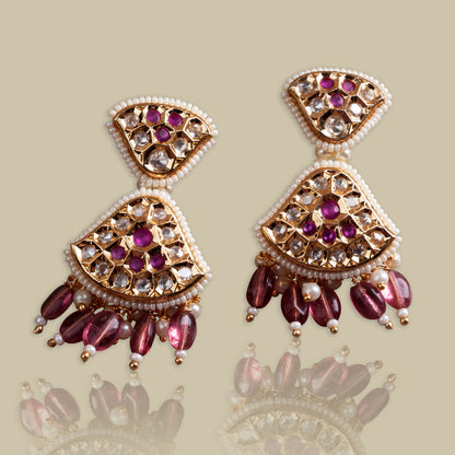 Crimson Cascade Earrings