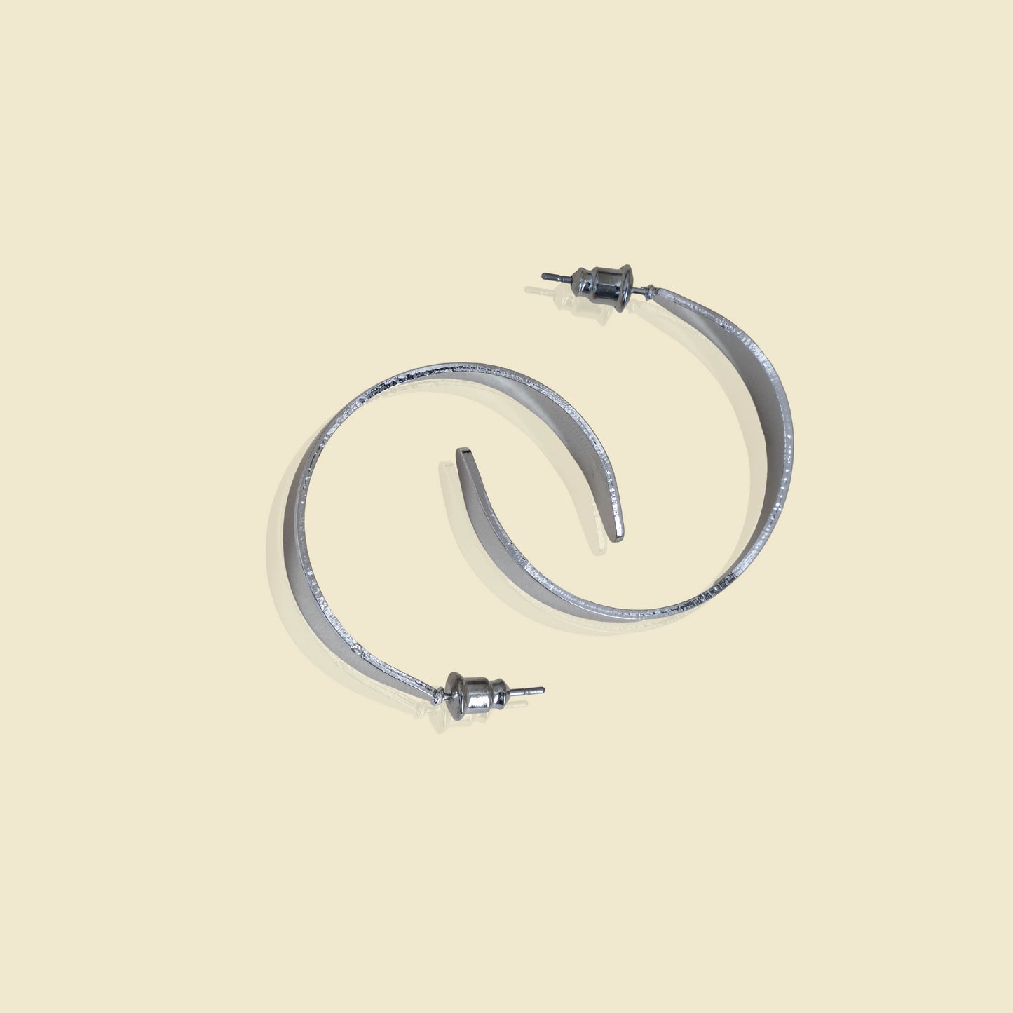 Sleek Silver Hoop Earrings