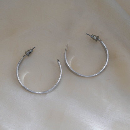 Sleek Silver Hoop Earrings