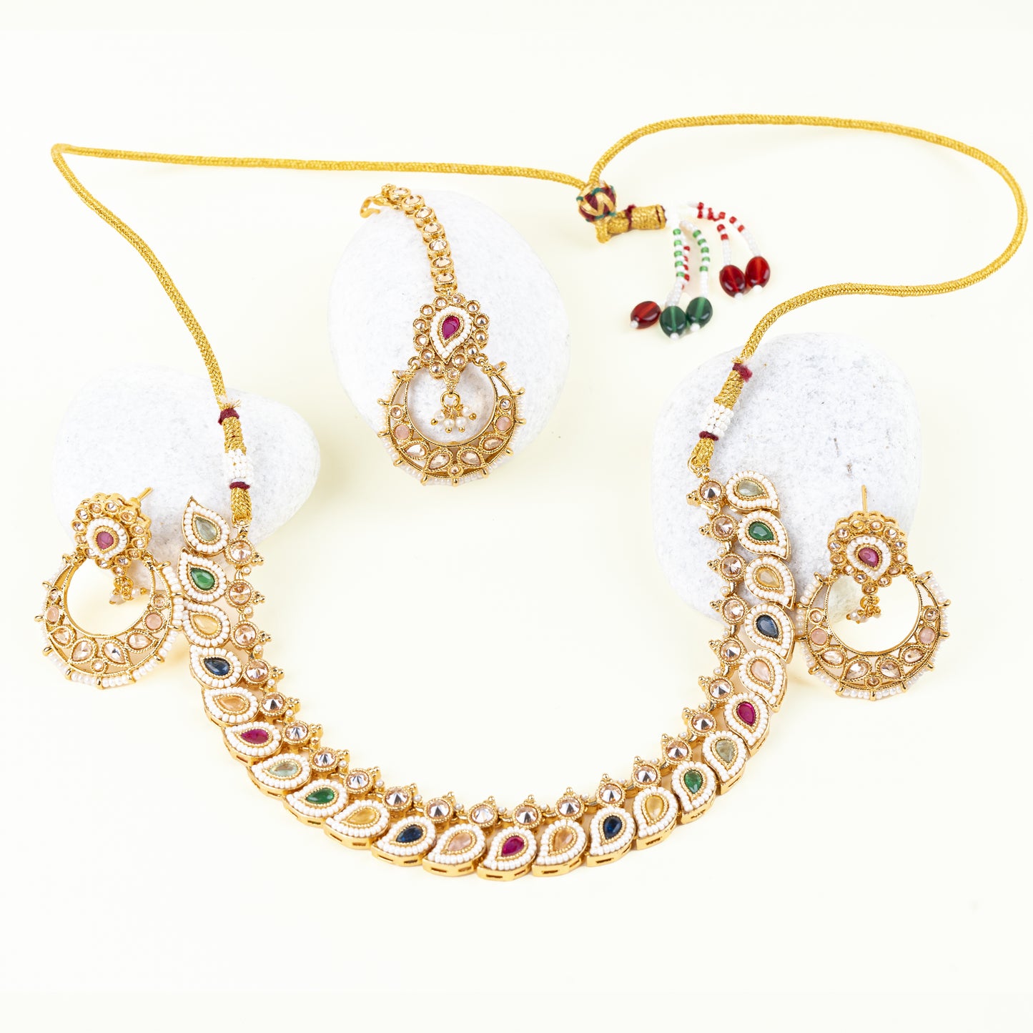 Spectrum Kundan Necklace Set