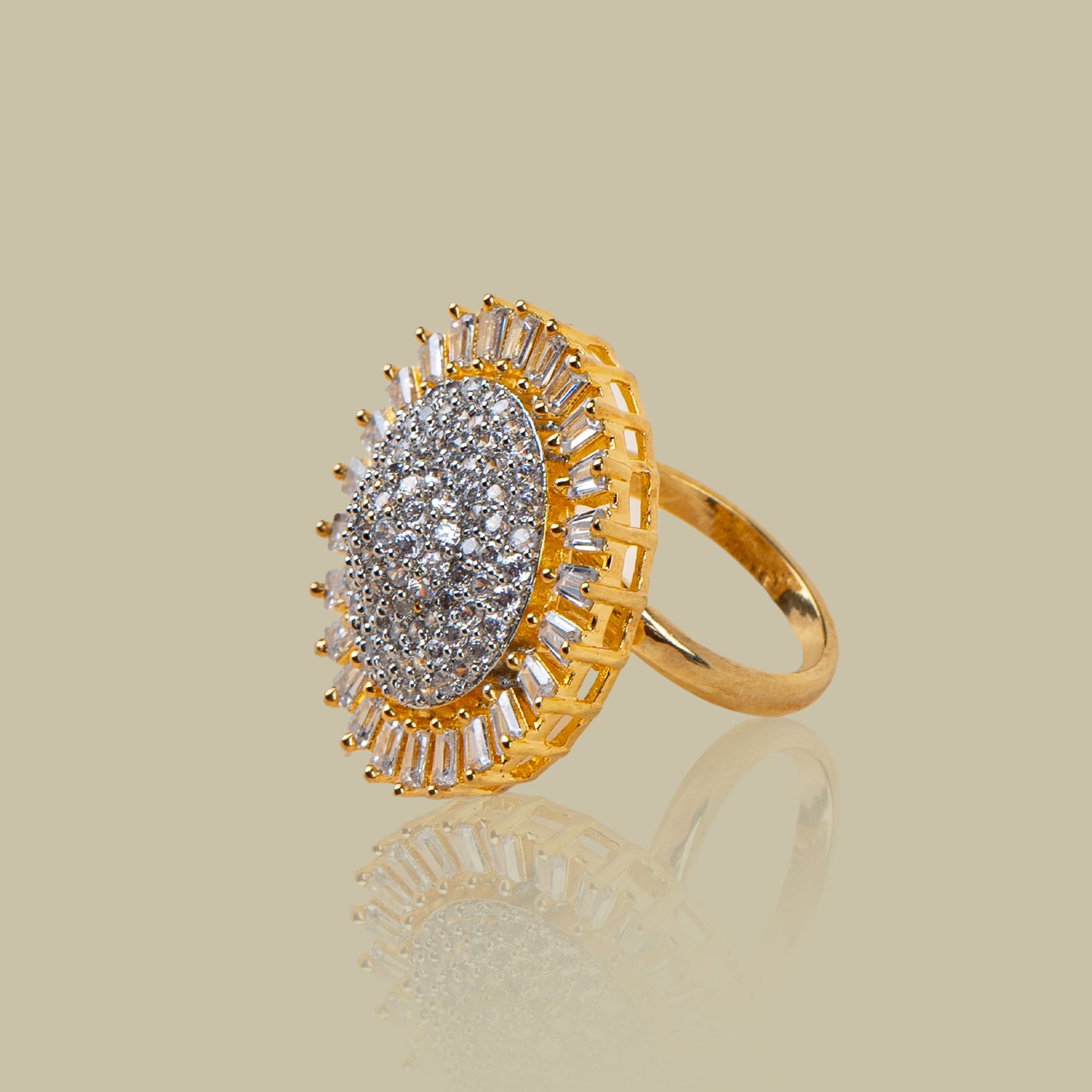 Lustrous Sphere American Diamond Ring