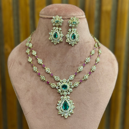 Victorian Double Line Necklace Set