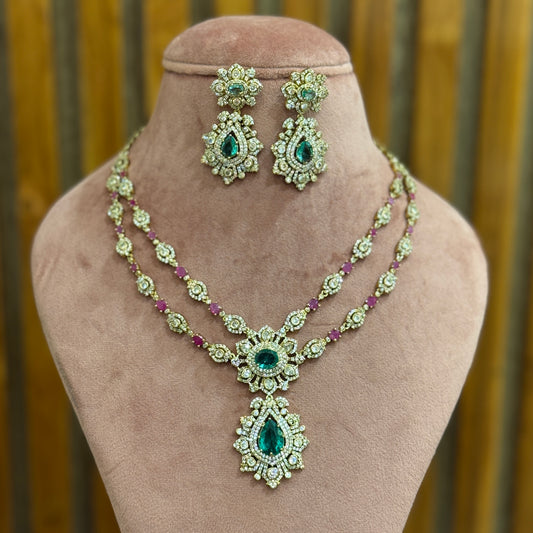 Victorian Double Line Necklace Set