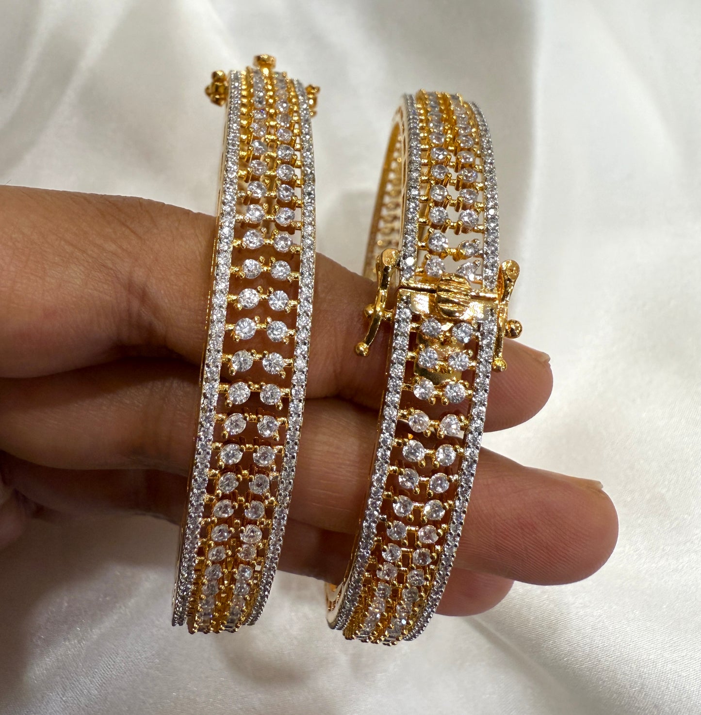 Double Layer Lock Bangles