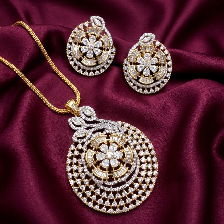 Ira Floral Pendant Set