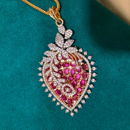 Florina Ruby Pendant Set