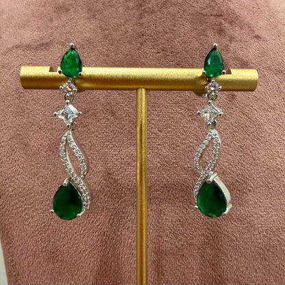 Swirl Of Stones American Diamond Necklace