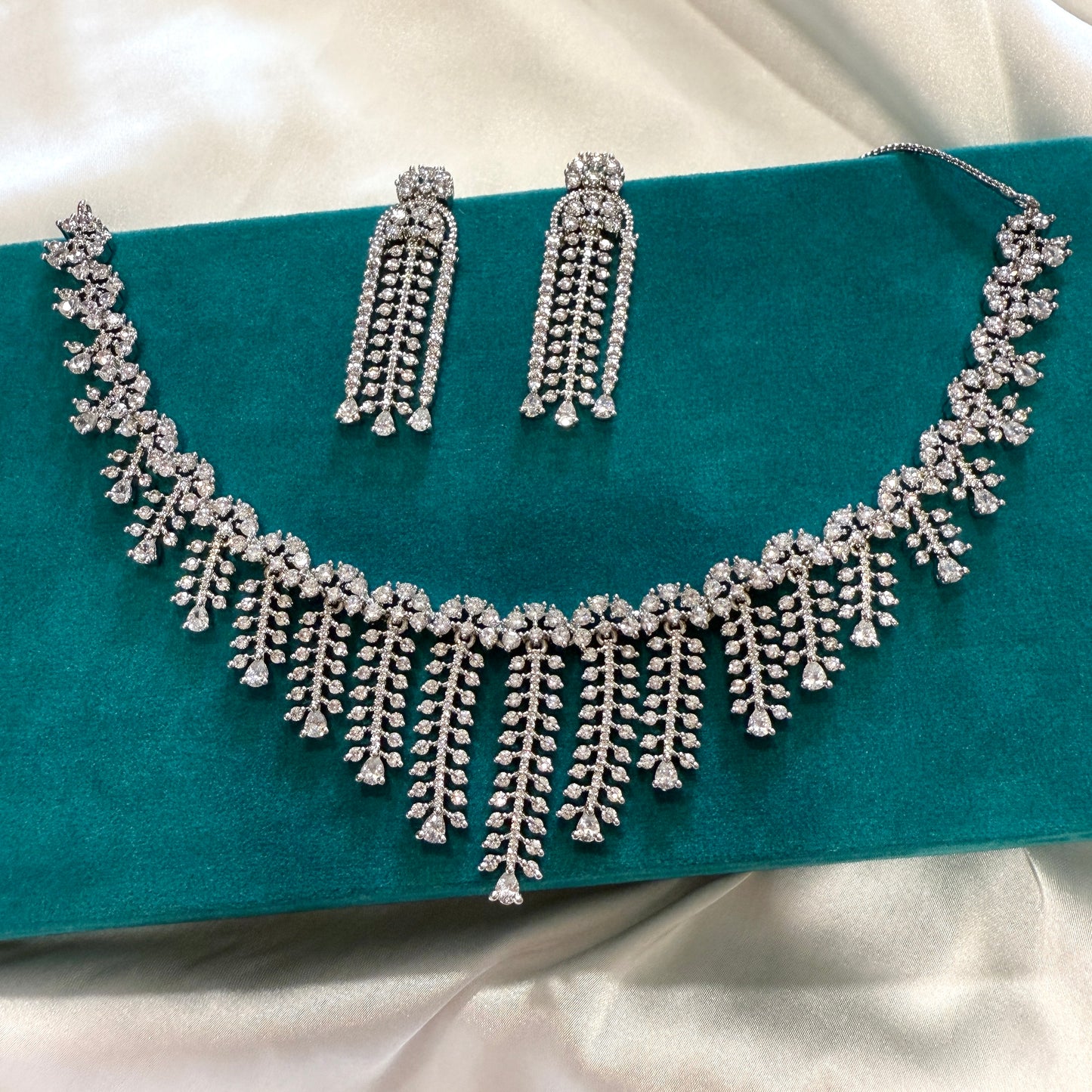 Subtle Glam American Diamond Necklace