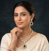 Dewdrop Emerald Kundan Necklace