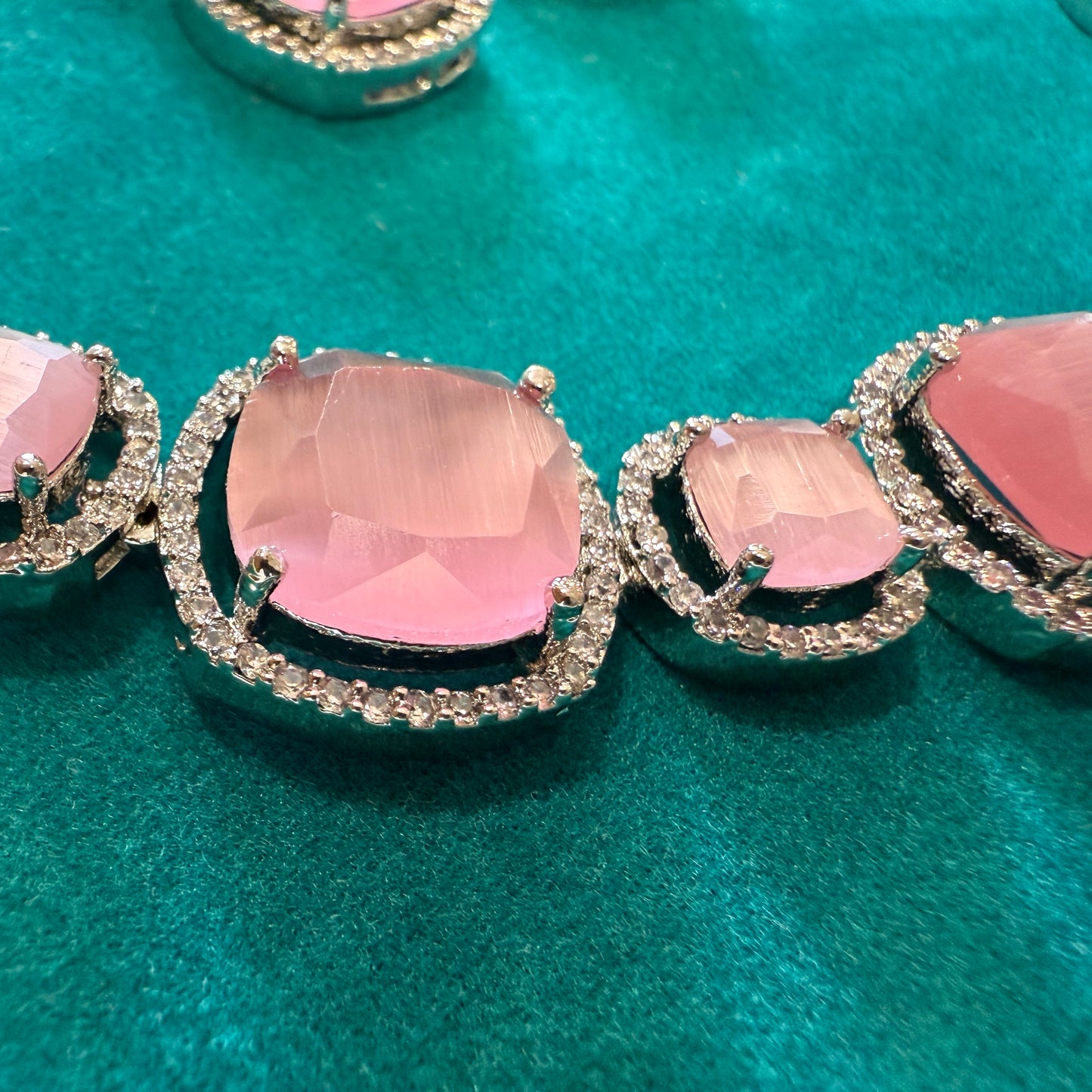 Gem Studded American Diamond Necklace