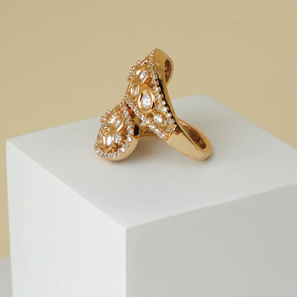 Dual Wrap Kundan Ring