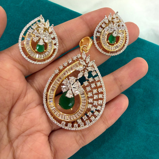 Dewdrop Swirl Pendant Set