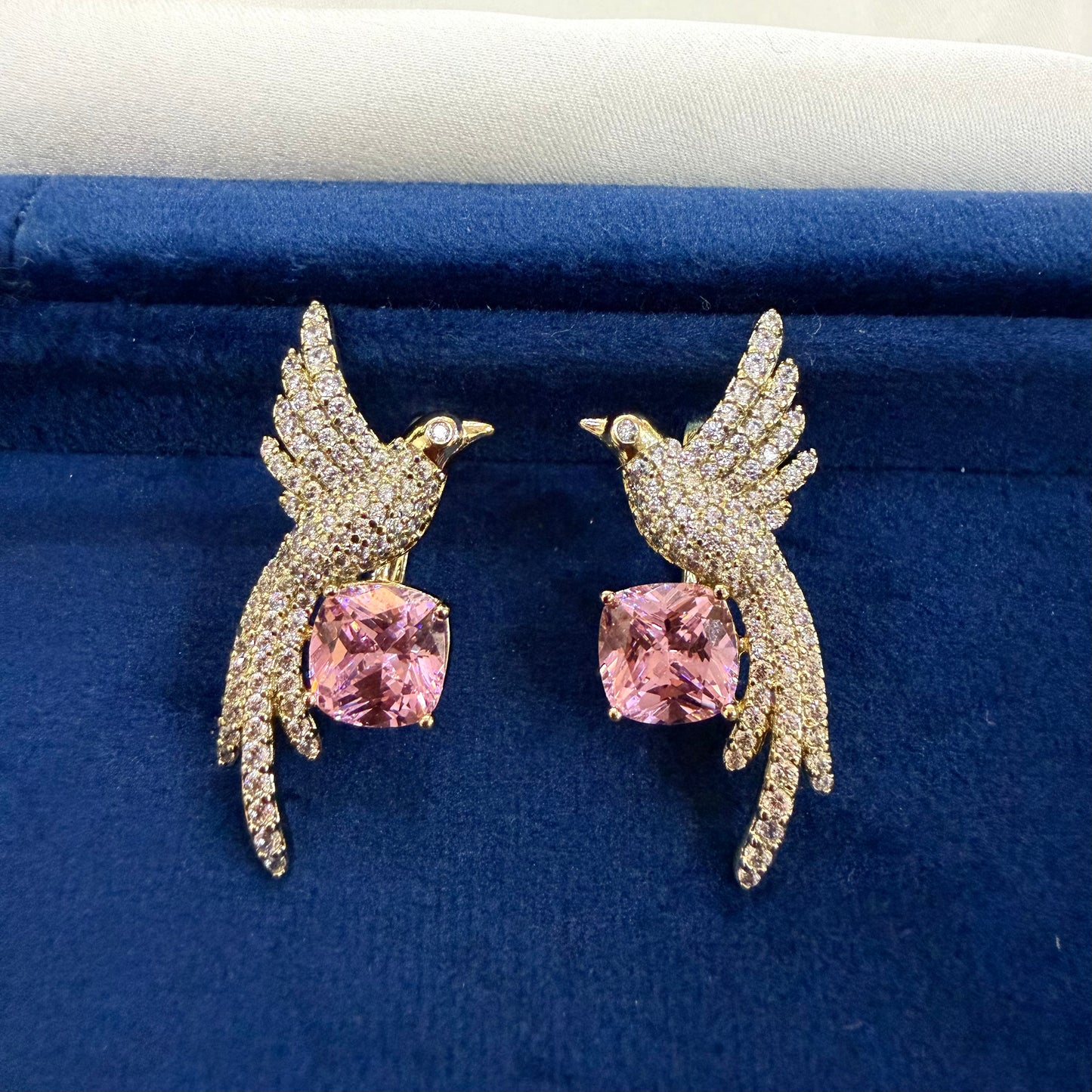 Crystal Bird Earrings