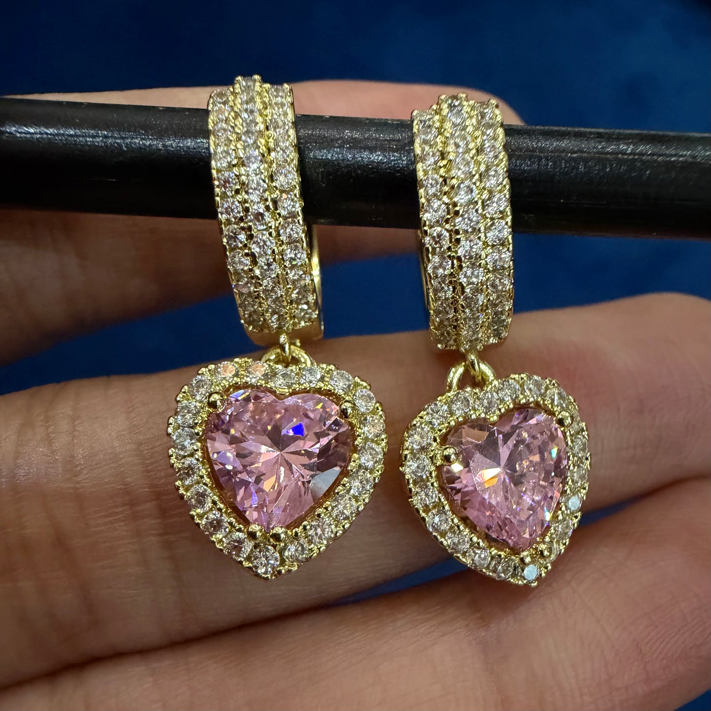 Pink Heart Earrings