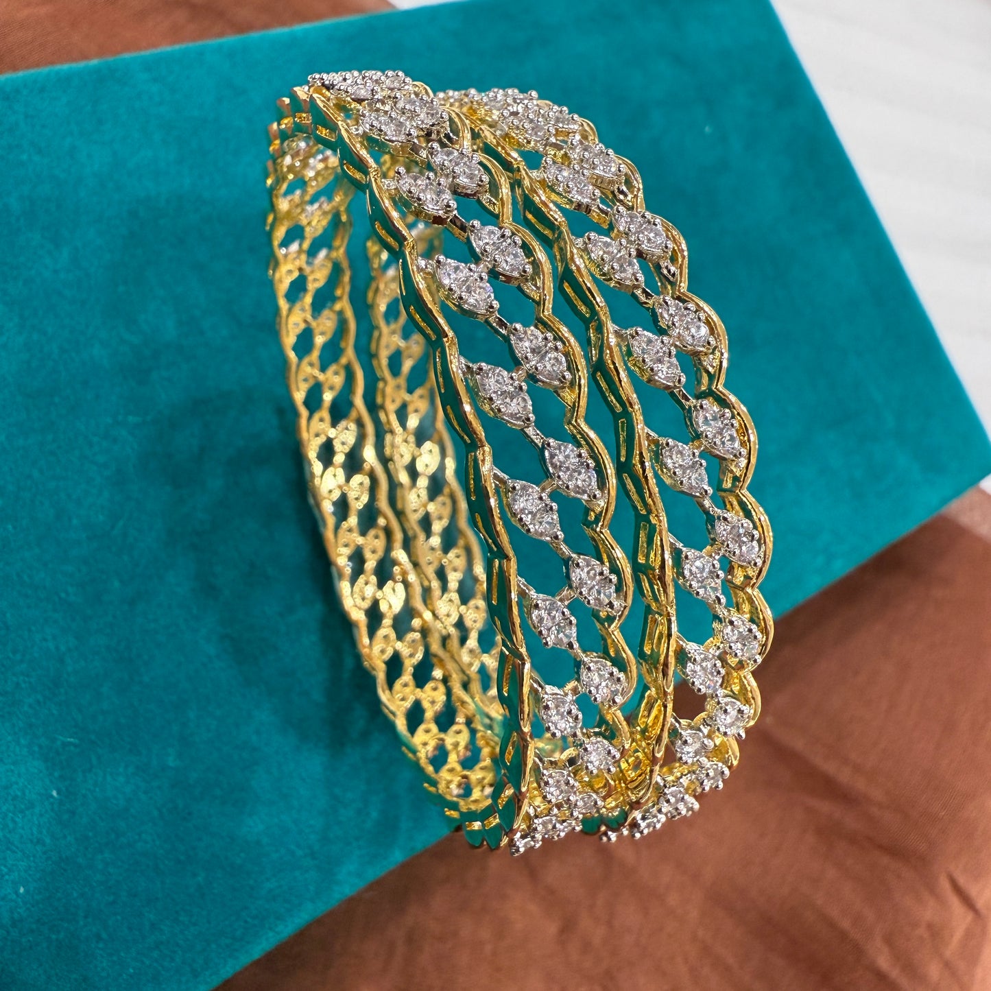 Leaf Shimmer Bangles
