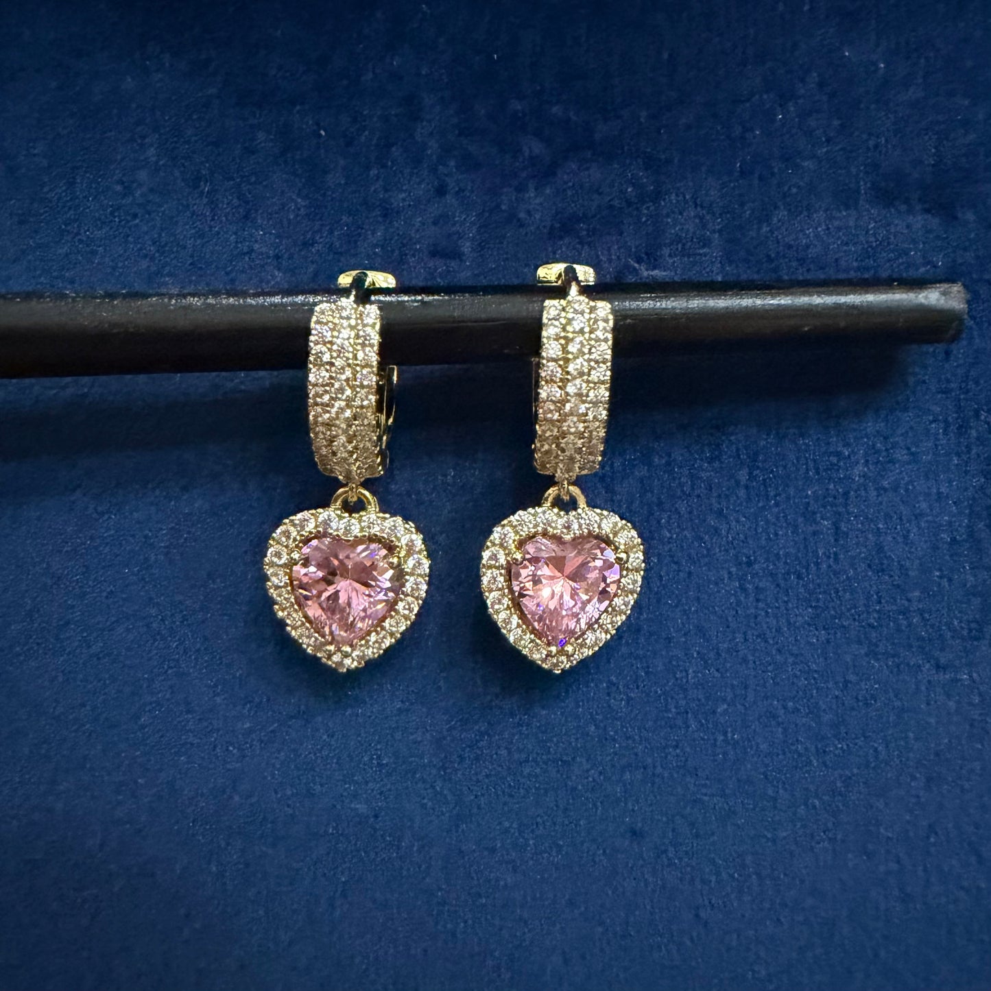 Pink Heart Earrings