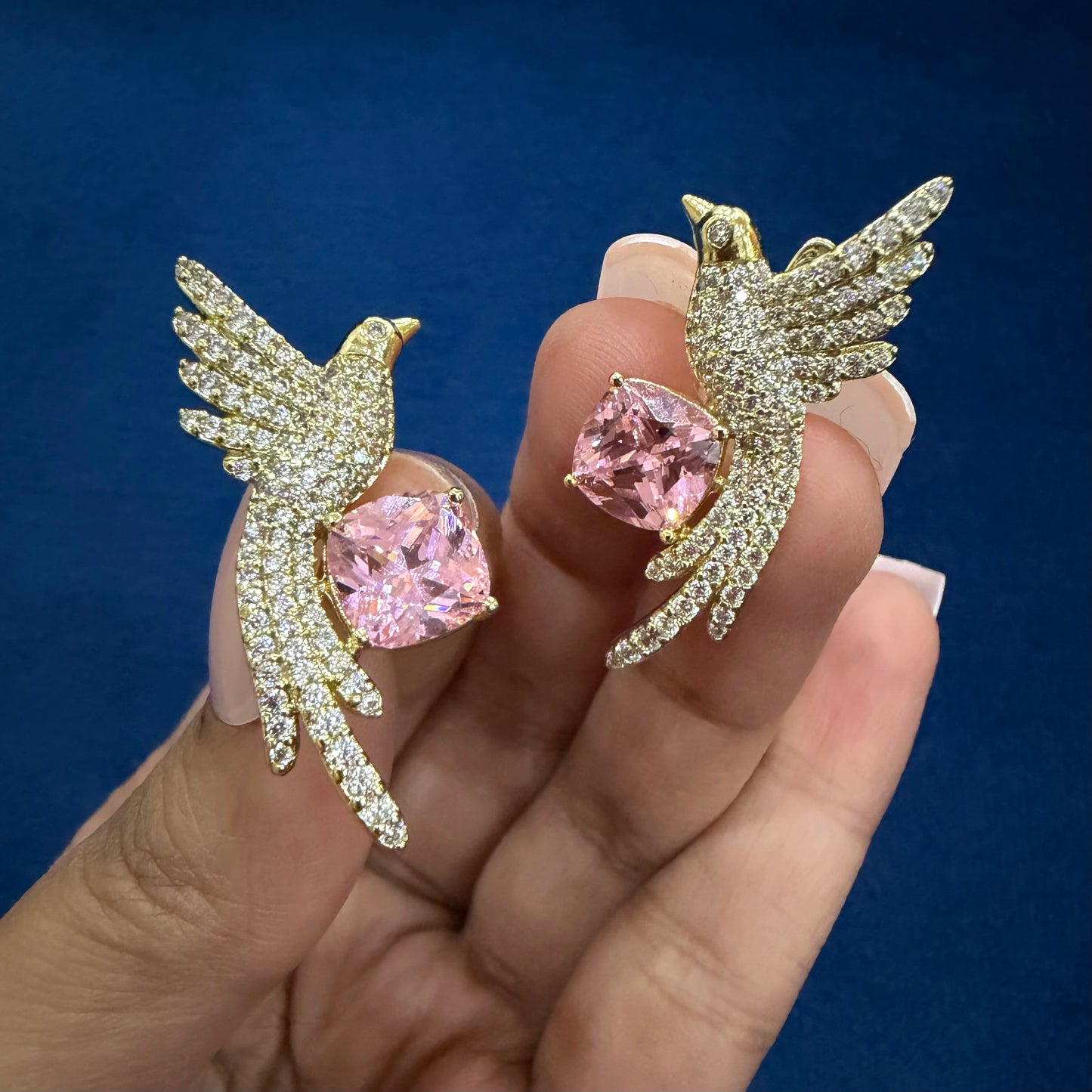Crystal Bird Earrings