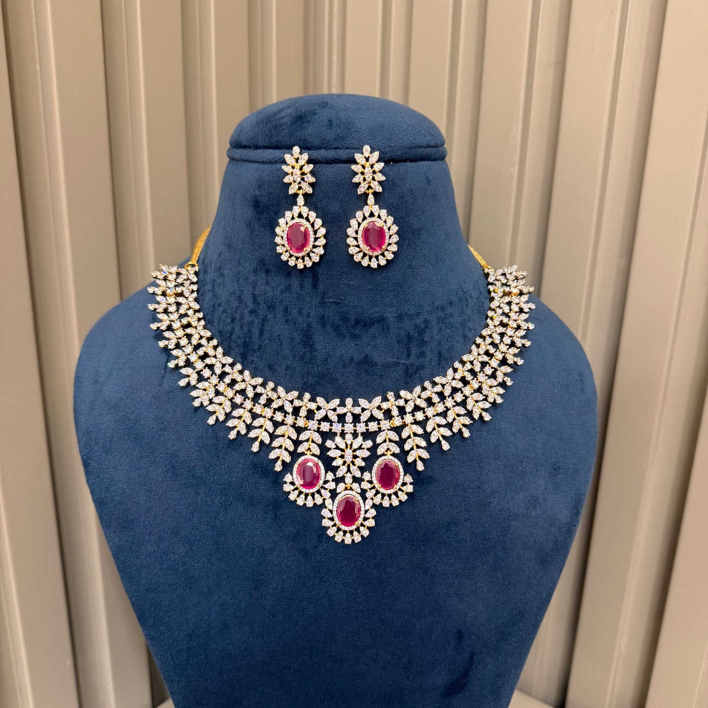 Ruby Necklace Set