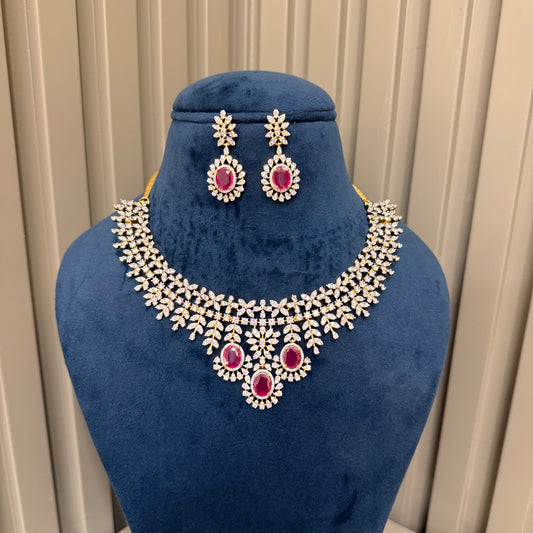 Ruby Necklace Set