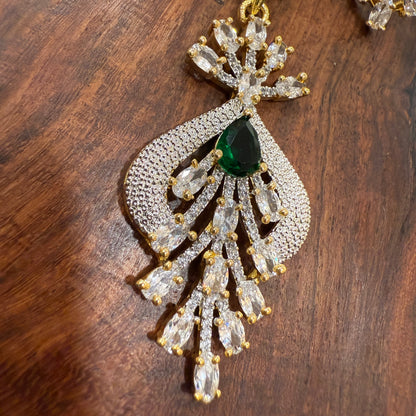 Emerald Drape Pendant Set