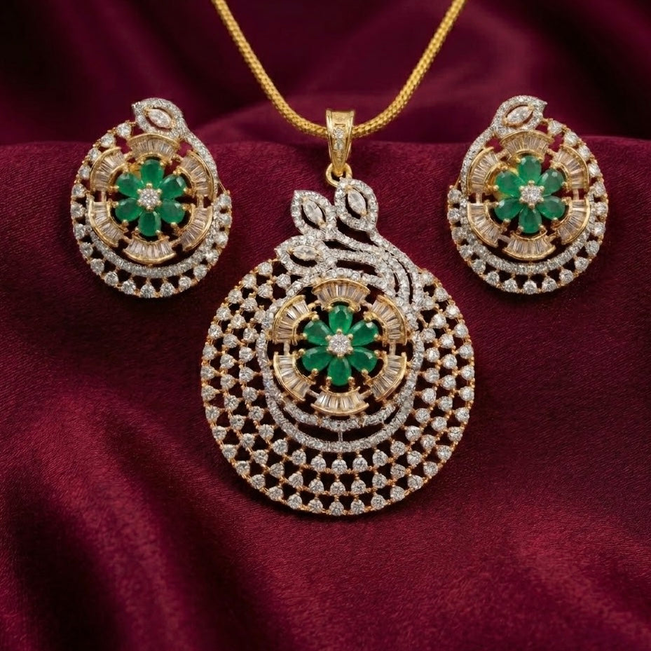 Ira Floral Pendant Set
