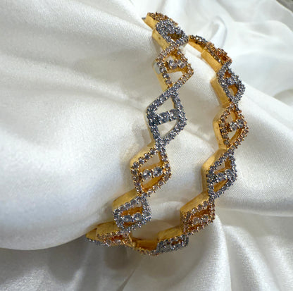 Diamond Criss Cross Banlges