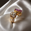 Lilac Crystal Ring