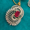 Ruby Swirl Pendant Set