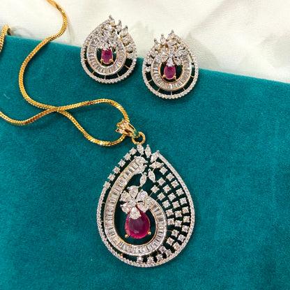 Dewdrop Swirl Pendant Set