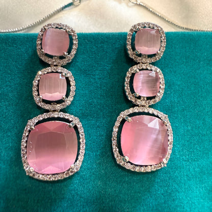 Gem Studded American Diamond Necklace
