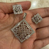 Diamond Box Pendant Set
