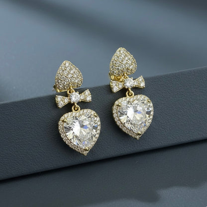 Heart Bow Earrings