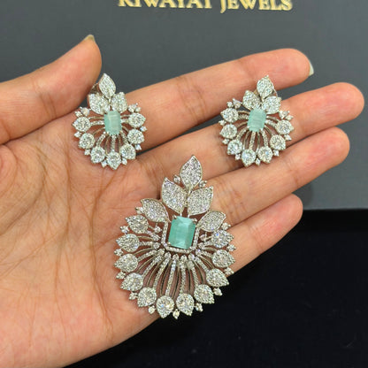 Sovereign Petal American Diamond Pendant