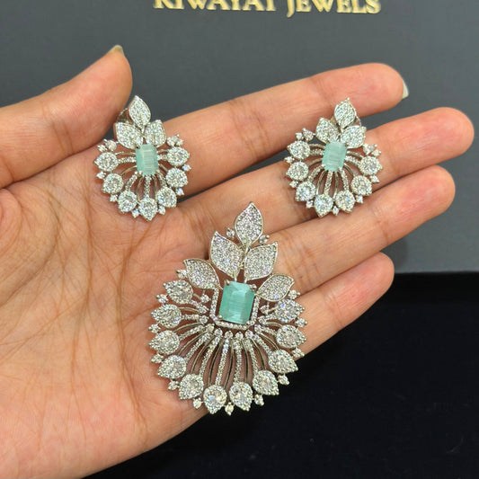 Sovereign Petal American Diamond Pendant