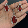 Dew Drop Halo Pendant Set