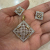 Diamond Box Pendant Set
