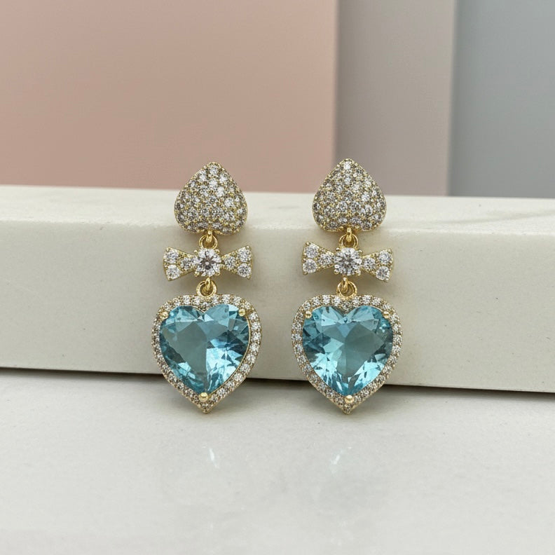 Heart Bow Earrings