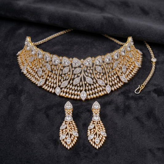 Midnight Majesty American Diamond Necklace