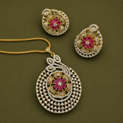 Ira Floral Pendant Set