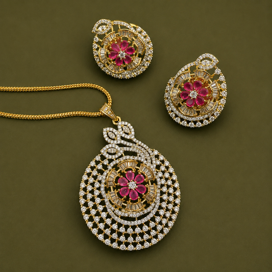 Ira Floral Pendant Set