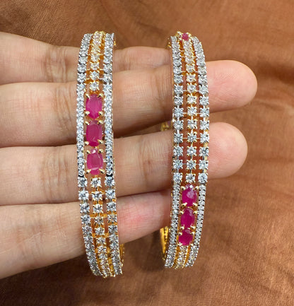 Ruby Trinity Bangles