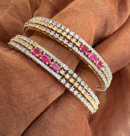 Ruby Trinity Bangles