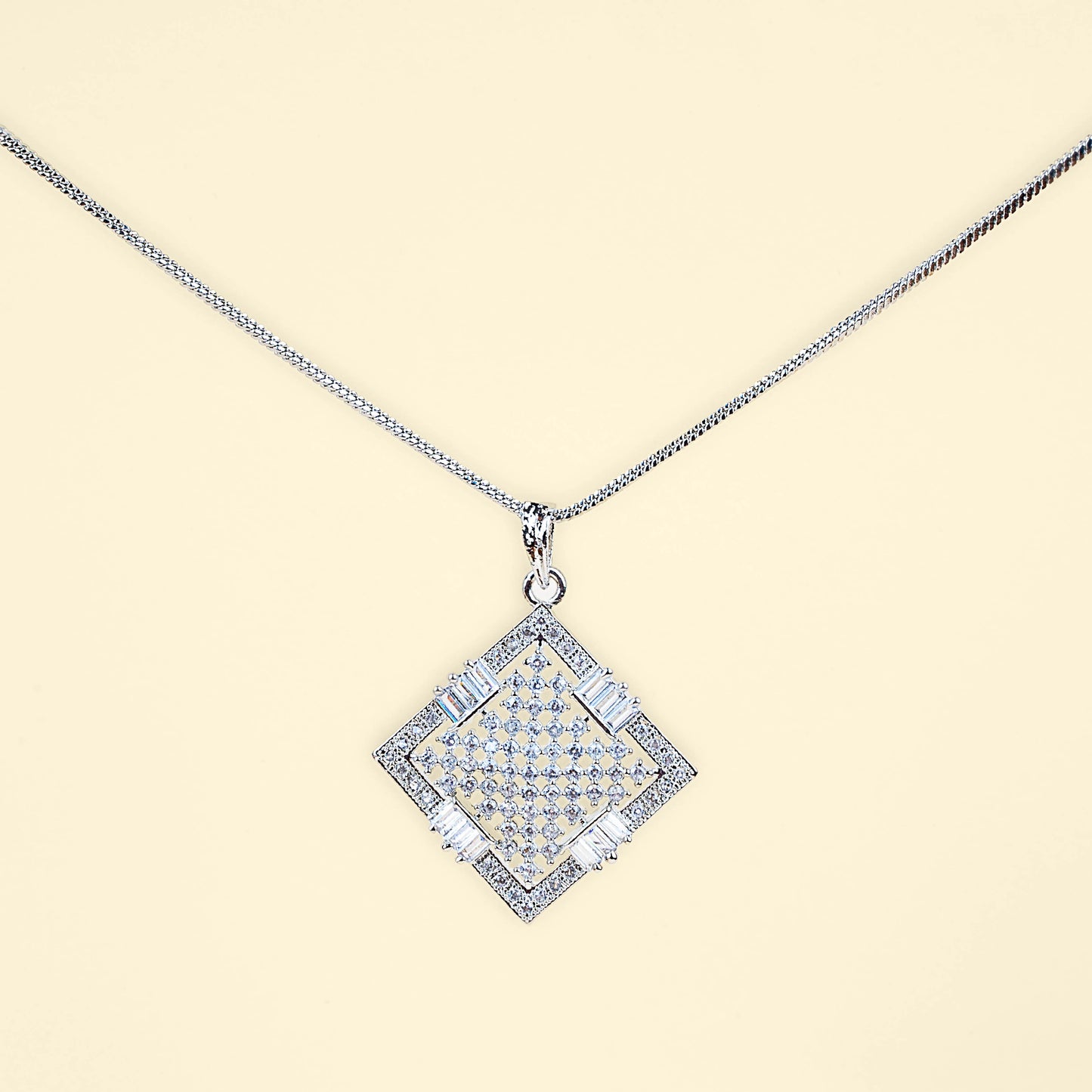 American Diamond Box Pendant