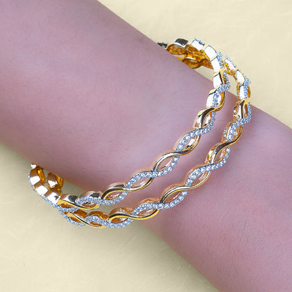 Infinity Twist American Diamond Bangles