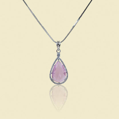 Dewdrop American Diamond Pendant Set