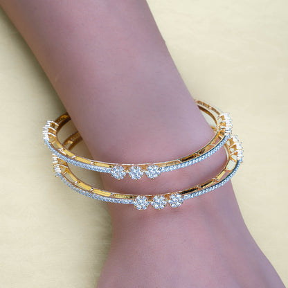 Tidal Gleam American Diamond Bangles