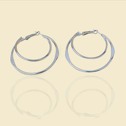 Crescent Moon Hoop Earrings